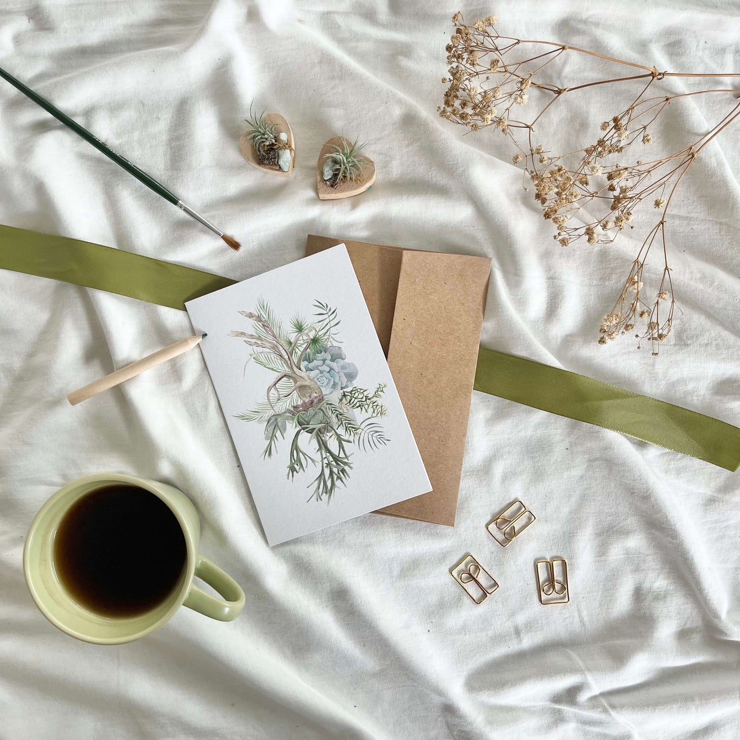 PEACE & COURAGE Greeting Cards (A6 Folded Card + Envelope) Set of 4 Bundle