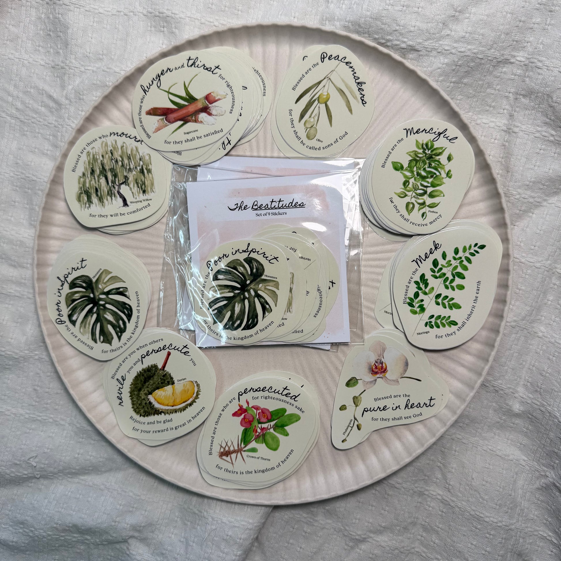 Stickers (Set of 9): ✨ BEATITUDES – FULL SET - Studio Seck